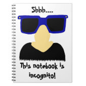 Incognito Mustache & Glasses notebook Notitieboek (Voorkant)