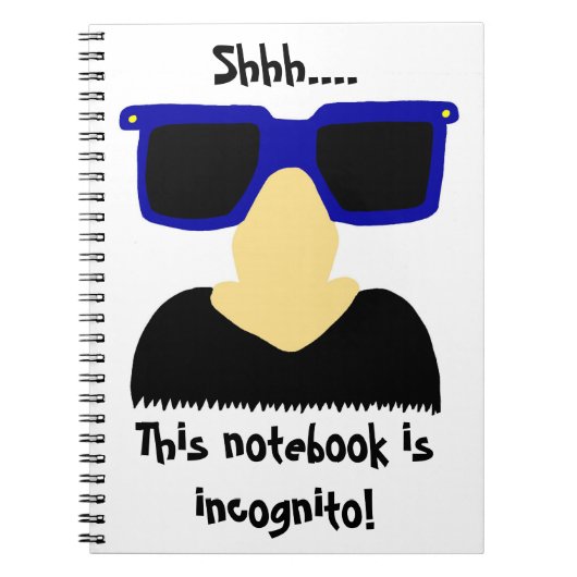 Incognito Mustache & Glasses notebook Notitieboek (Voorkant)