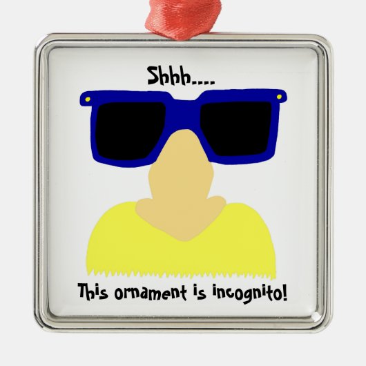 Incognito Mustache & Glasses Ornament (Voorkant)