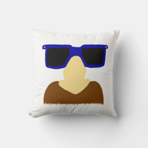 Incognito Mustache & Glasses Pillow Kussen