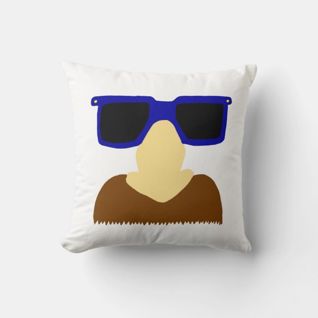 Incognito Mustache & Glasses Pillow Kussen (Voorkant)