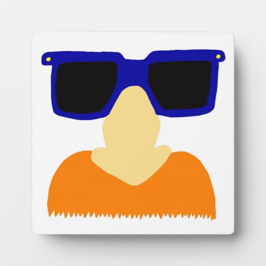 Incognito Mustache & Glasses Plaque Fotoplaat (Voorkant)