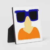 Incognito Mustache & Glasses Plaque Fotoplaat (Voorkant)
