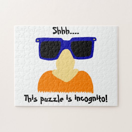 Incognito Mustache & Glasses Puzzle Legpuzzel (Horizontaal)