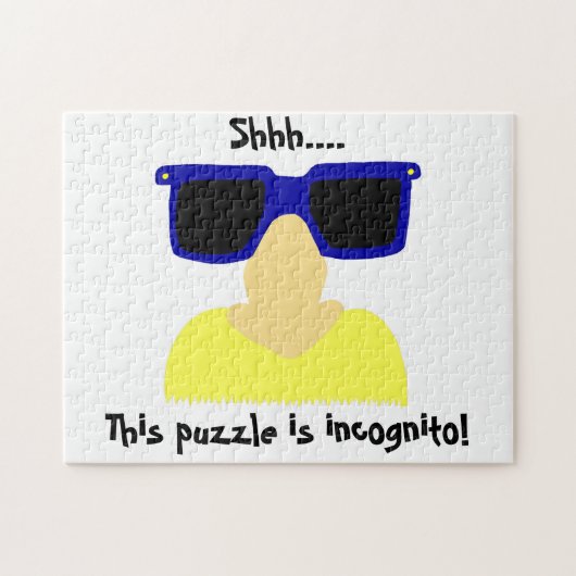 Incognito Mustache & Glasses Puzzle Legpuzzel (Horizontaal)