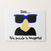 Incognito Mustache & Glasses Puzzle Legpuzzel (Horizontaal)