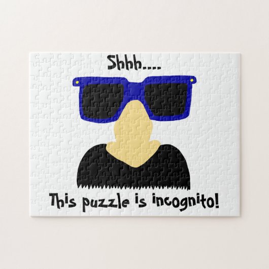 Incognito Mustache & Glasses Puzzle Legpuzzel (Horizontaal)