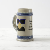 Incognito Mustache & Glasses Stein Bierpul (Voorkant links)