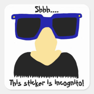 Incognito Mustache & Glasses Stickers - Set van 20