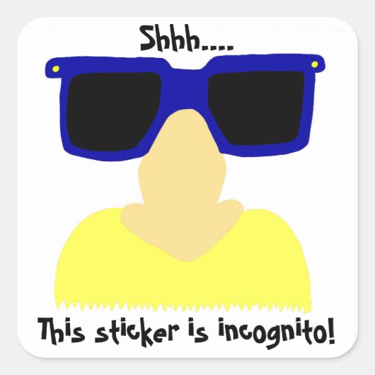Incognito Mustache & Glasses Stickers - Set van 20 (Voorkant)
