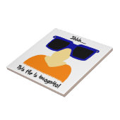 Incognito Mustache & Glasses Tile Tegeltje (Zijkant)