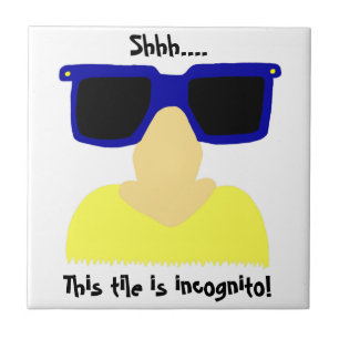 Incognito Mustache & Glasses Tile Tegeltje