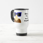 Incognito Mustache & Glasses Travel Mug Reisbeker (Voorkant links)