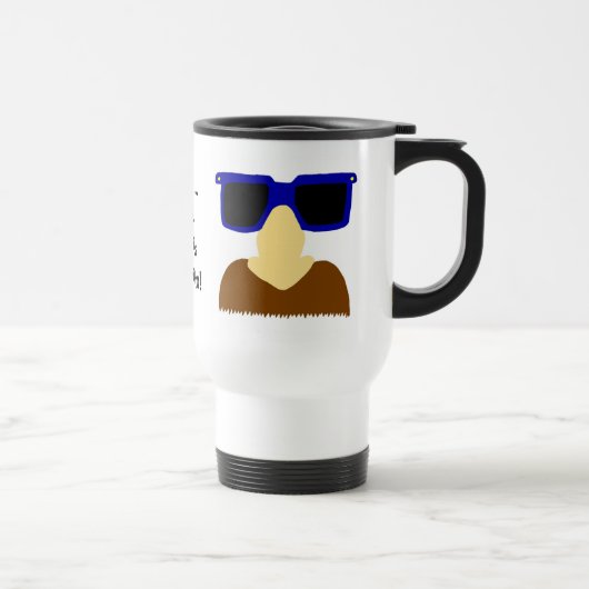 Incognito Mustache & Glasses Travel Mug Reisbeker (Rechts)