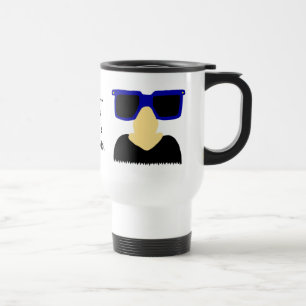 Incognito Mustache & Glasses Travel Mug Reisbeker