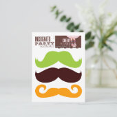Incognito Party Mustaches 1 Briefkaart (Staand voorkant)