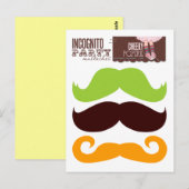 Incognito Party Mustaches 1 Briefkaart (Voorkant / Achterkant)