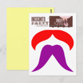 Incognito Party Mustaches 2 Briefkaart (Voorkant / Achterkant)