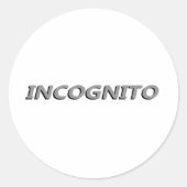 Incognito Ronde Sticker (Voorkant)
