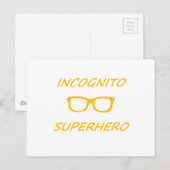Incognito Superheld 01O Briefkaart (Voorkant / Achterkant)