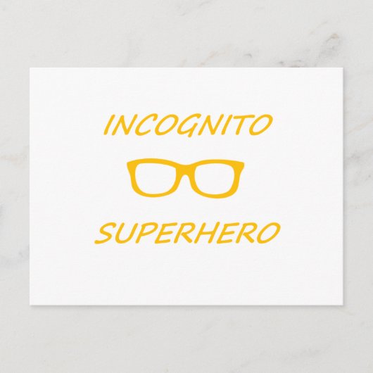 Incognito Superheld 01O Briefkaart (Voorkant)