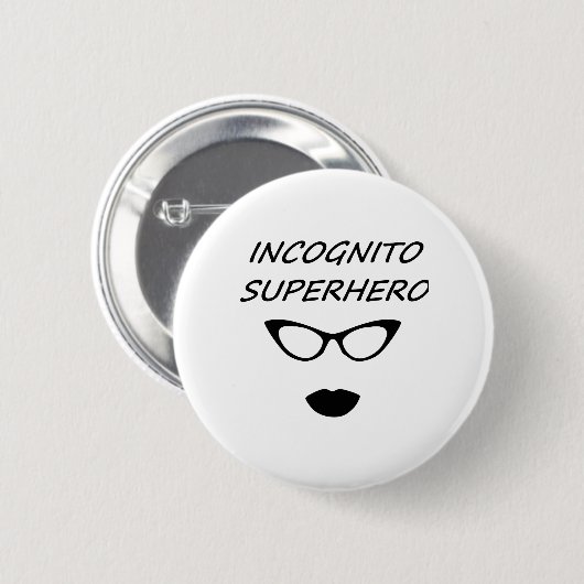 Incognito Superheld 03B Ronde Button 5,7 Cm (Voorkant /achterkant)
