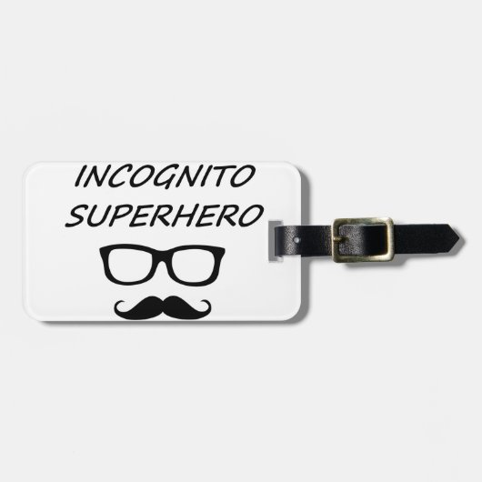 Incognito Superheld 04B Bagagelabel (Voorkant horizontaal)