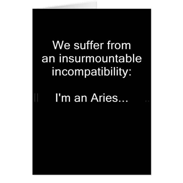 Incompatibiliteit met Aries (Voorkant)