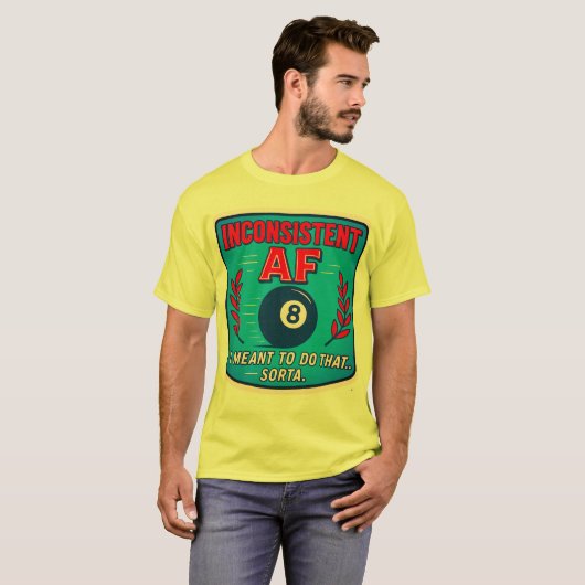 Inconsistent AF Billiards t-shirt (Voorkant volledig)