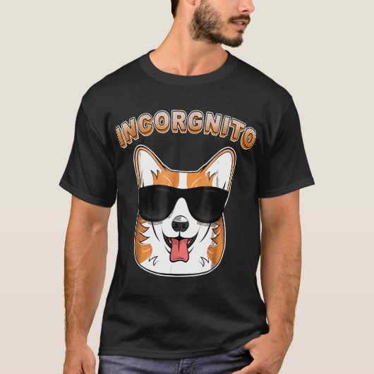 Incorgnito Corgi Hond T-shirt Pun (Voorkant)