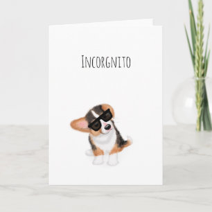 Incorgnito corgi-puppy card kaart