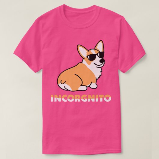 Incorgnito Dogcool Pembroke Welsh Corgi Sunbribril T-shirt (Design voorkant)