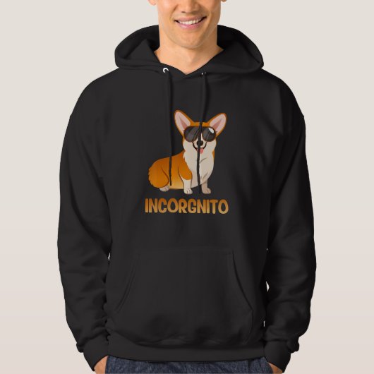 Incorgnito Funny Corgi Dog Lover Hoodie (Voorkant)