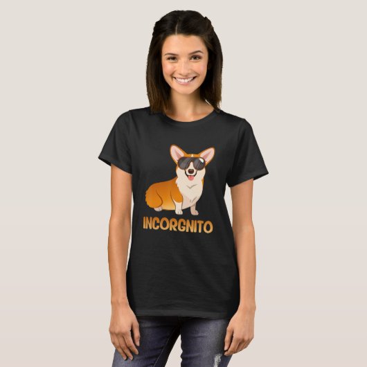 Incorgnito Funny Corgi Dog Lover T-shirt (Voorkant volledig)