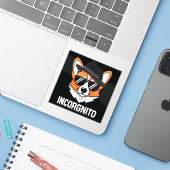 Incorgnito Stealthy Corgi in de kleuren Sticker (Laptop met iPhone)