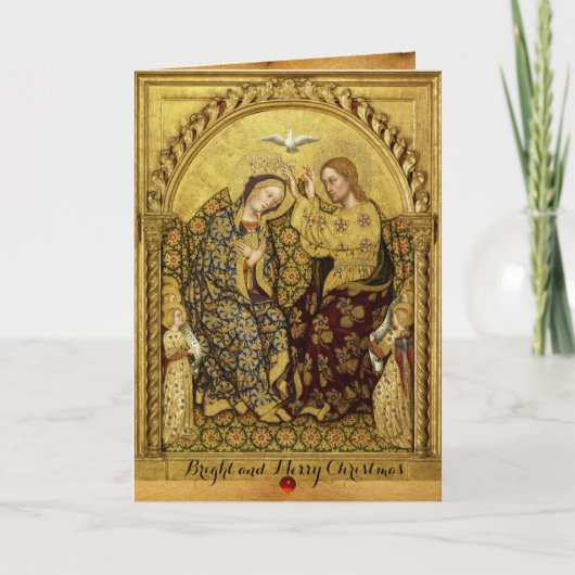 INCORONATION OF VIRGIN by Gentile Da Fabriano Feestdagen Kaart (Voorkant)