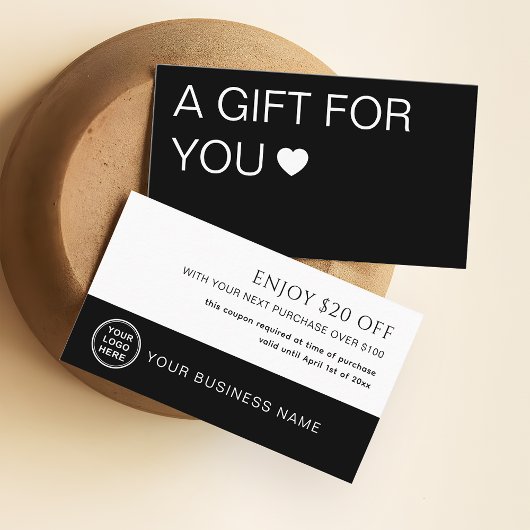 Increase Repeat Customers Modern Gift Voucher Kortingskaartje