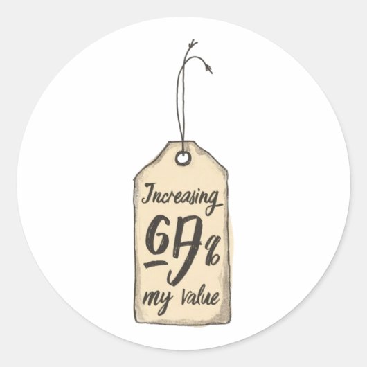 Increasing Value Vintage Price Tag Sticker (Voorkant)