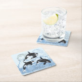 Incredible Black and White Watercolor Orcas Kartonnen Onderzetters (Insitu)