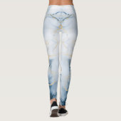 Incredible Color Print Light Blue Marble Leggings (Achterkant)