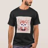 Incredible Red Panda And Cherry Blossom Ness T-shirt (Voorkant)