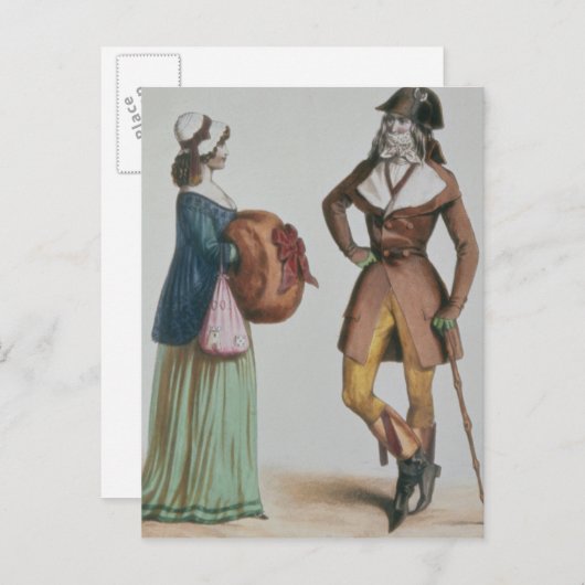 "Incroyable et Merveilleuse", c.1775 Briefkaart (Voorkant / Achterkant)