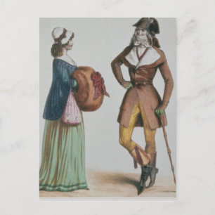 "Incroyable et Merveilleuse", c.1775 Briefkaart