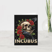 Incubus Crow Linker Schedel Bloem Halloween Kostuu Kaart (Voorkant)