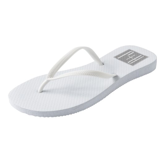 Incurieurs voor klasparen| wit en grijs teenslippers (Schuin)