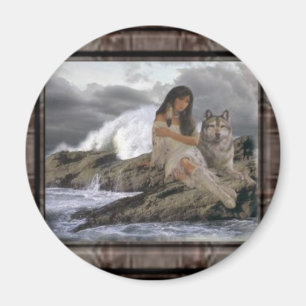 IndainMaiden_Wolf Magneet