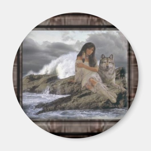 IndainMaiden_Wolf Magneet (Voorkant)