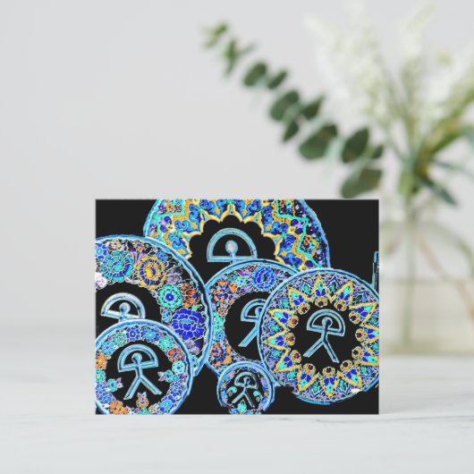 Indalo Man Cermaics, Almeria, Spanje Briefkaart (Staand voorkant)