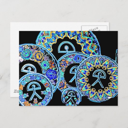 Indalo Man Cermaics, Almeria, Spanje Briefkaart (Voorkant / Achterkant)