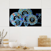 Indalo Man Cermaics, Almeria, Spanje Poster (Keuken)